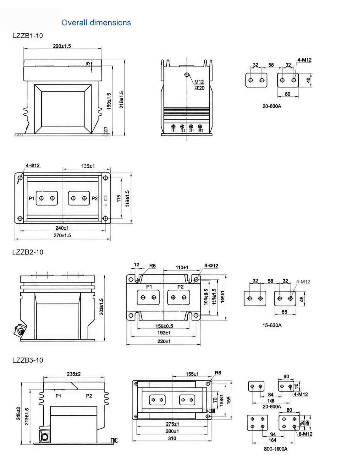LZZB2-10 specification drawing